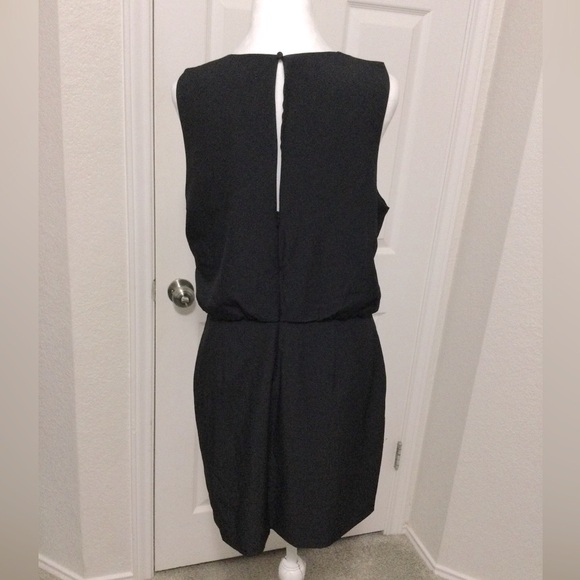 Banana Republic Factory SCULPTED BLOUSANT-WAIST MINI DRESS Black Size 12P - Picture 4 of 10